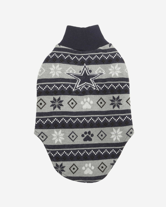 Dallas Cowboys Knitted Holiday Dog Sweater FOCO - FOCO.com