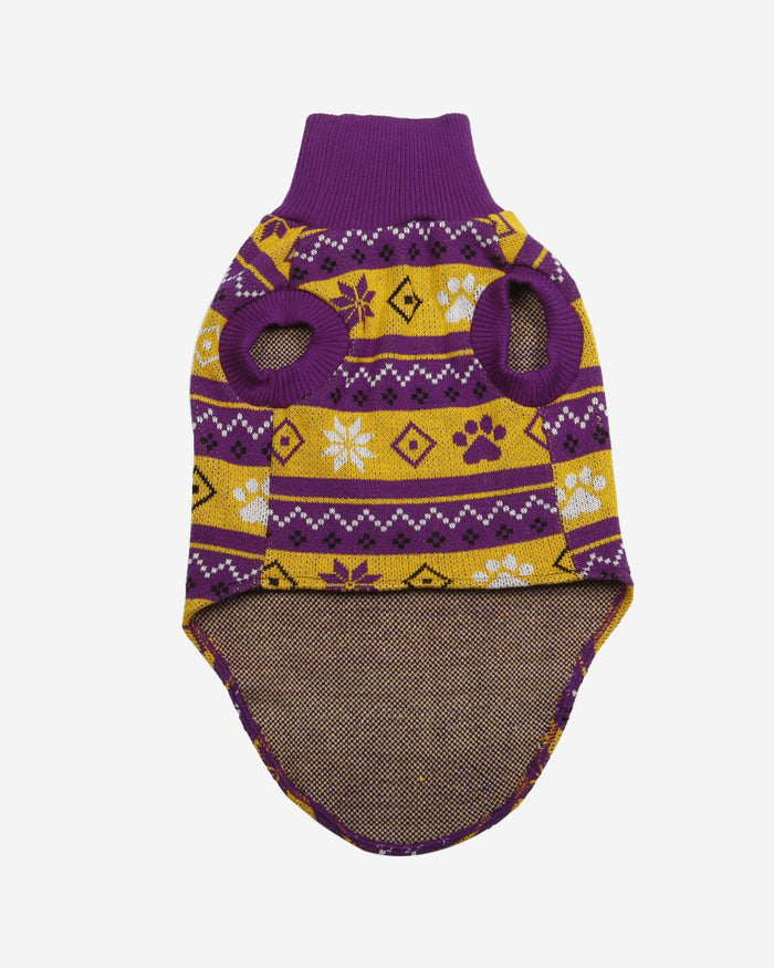 Minnesota Vikings Knitted Holiday Dog Sweater FOCO - FOCO.com