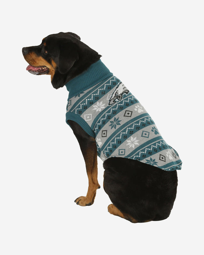 Philadelphia Eagles Knitted Holiday Dog Sweater FOCO