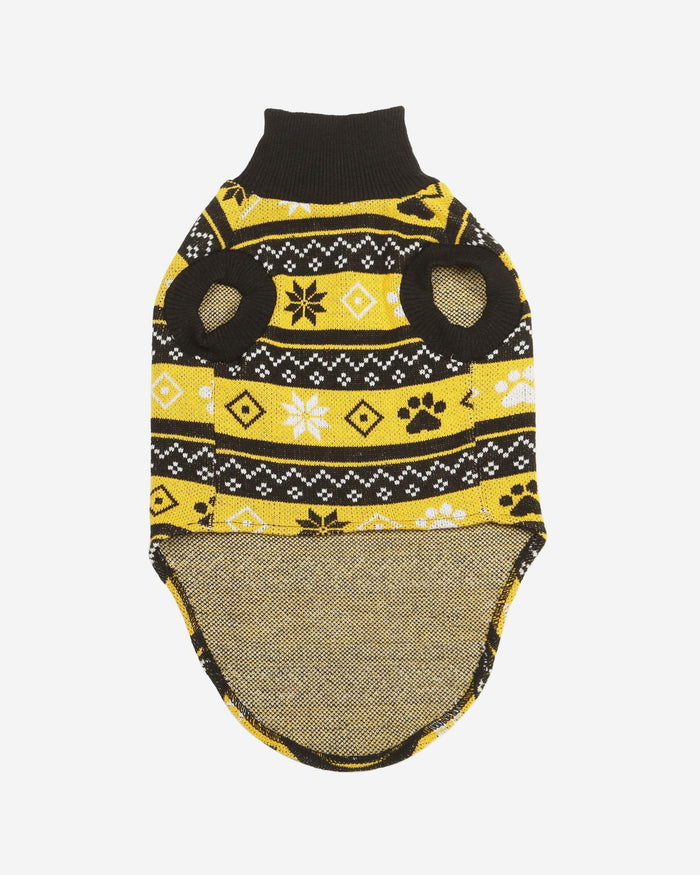 Pittsburgh Steelers Knitted Holiday Dog Sweater FOCO - FOCO.com
