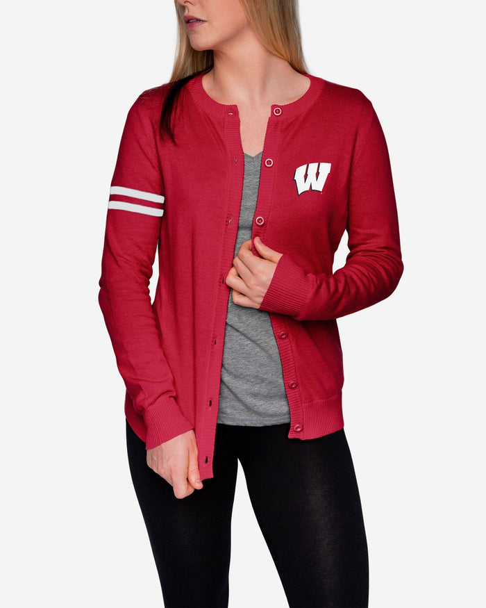 Wisconsin Badgers Womens Varsity Cardigan FOCO - FOCO.com