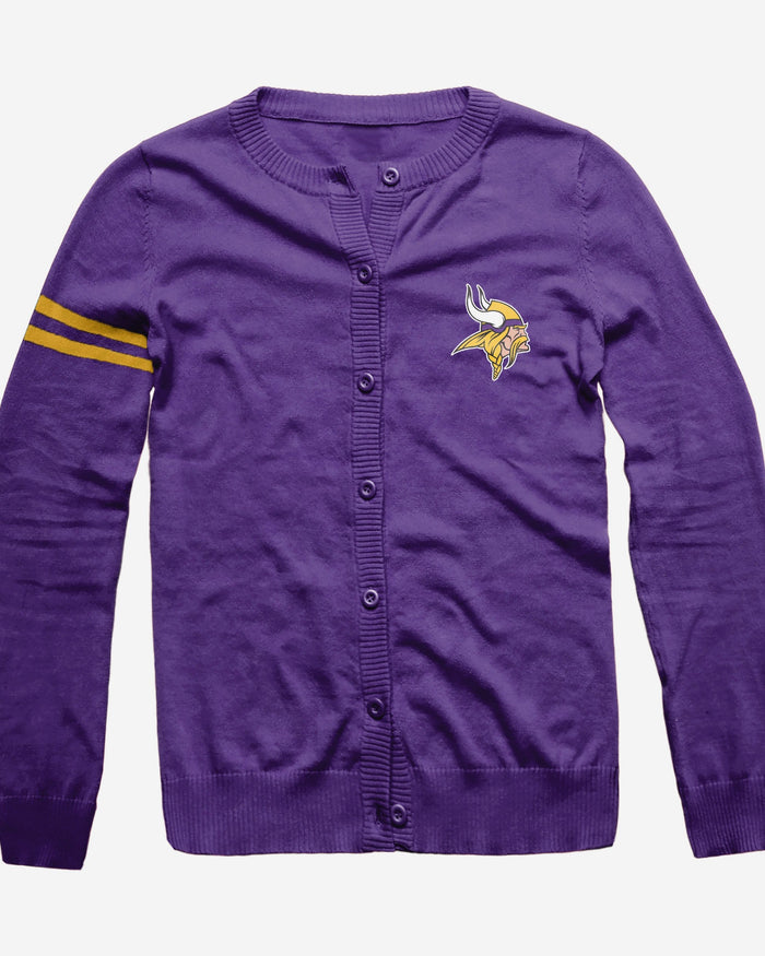 Minnesota Vikings Womens Varsity Cardigan FOCO - FOCO.com