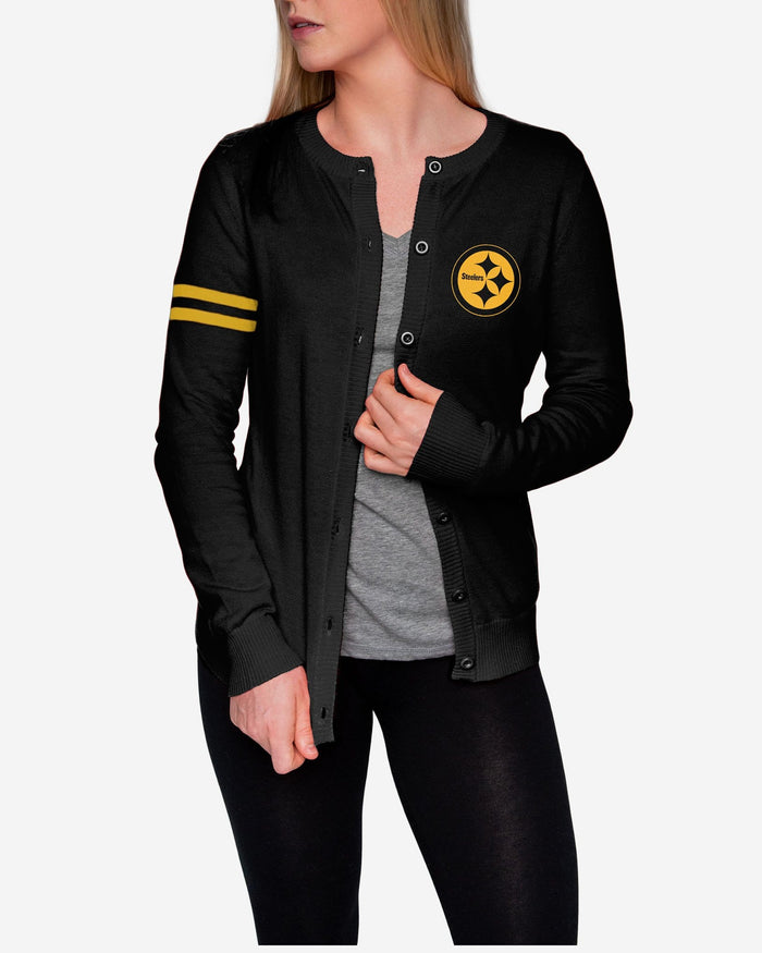 Pittsburgh Steelers Womens Varsity Cardigan FOCO - FOCO.com