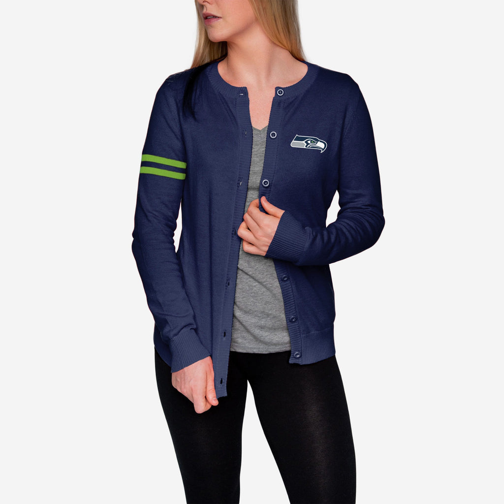 Seattle Seahawks Womens Varsity Cardigan FOCO - FOCO.com