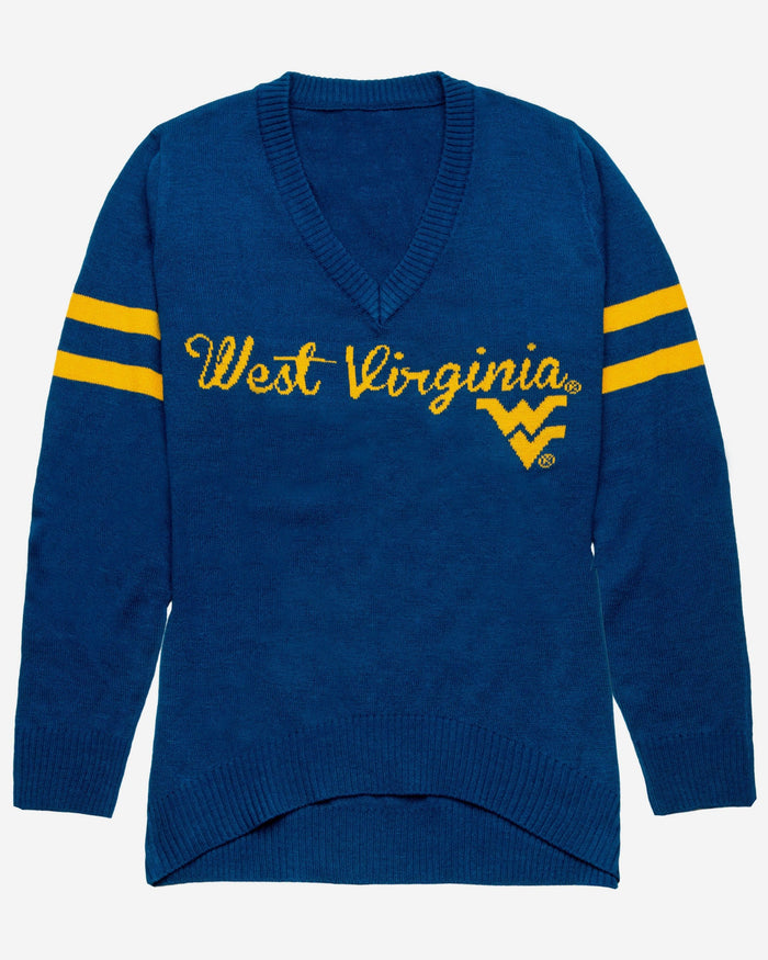 West Virginia Mountaineers Womens Vintage Stripe Sweater FOCO - FOCO.com