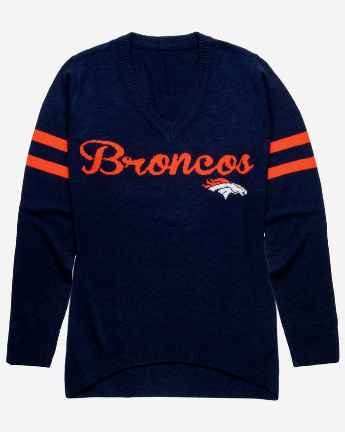 Denver Broncos Womens Vintage Stripe Sweater FOCO - FOCO.com