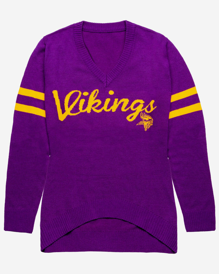 Minnesota Vikings Womens Vintage Stripe Sweater FOCO - FOCO.com