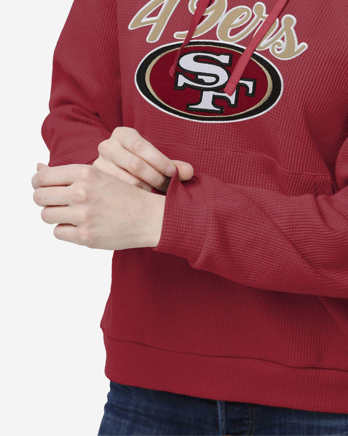 San Francisco 49ers Womens Waffle Lounge Sweater FOCO - FOCO.com
