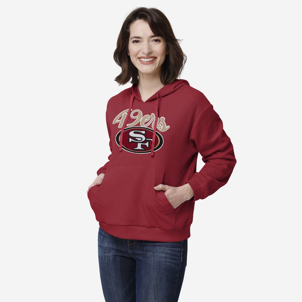 San Francisco 49ers Womens Waffle Lounge Sweater FOCO S - FOCO.com