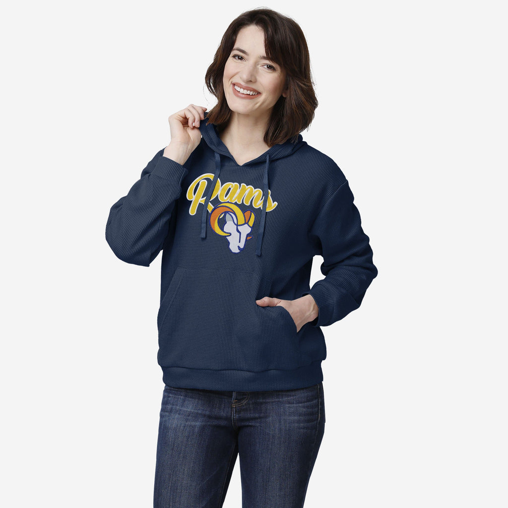 Los Angeles Rams Womens Waffle Lounge Sweater FOCO S - FOCO.com