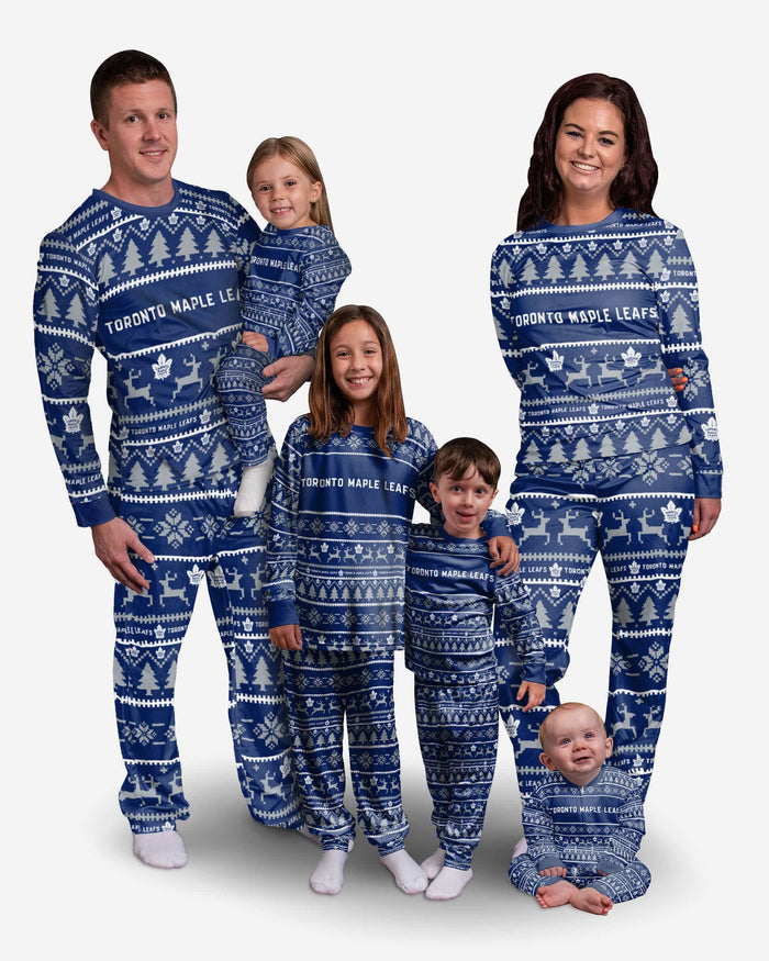 Toronto Maple Leafs Toddler Family Holiday Pajamas FOCO - FOCO.com