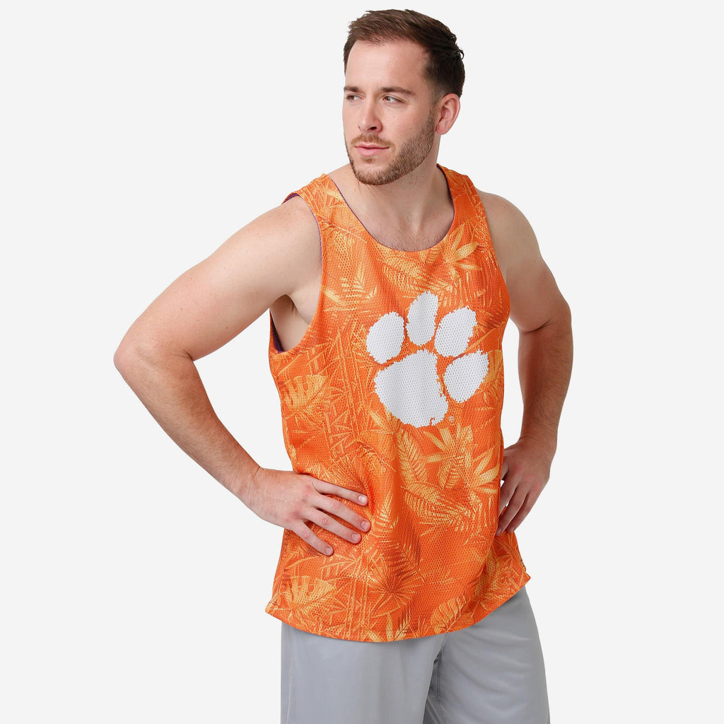 Clemson Tigers Reversible Floral Change-Up Sleeveless Top FOCO S - FOCO.com