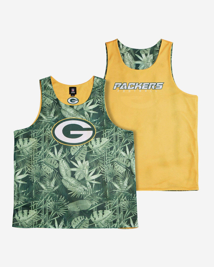Green Bay Packers Reversible Floral Change-Up Sleeveless Top FOCO - FOCO.com