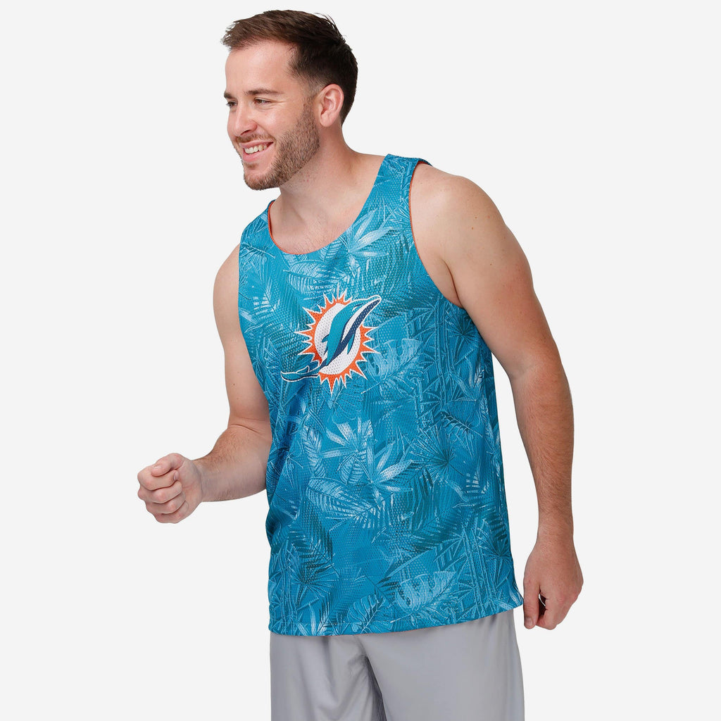 Miami Dolphins Reversible Floral Change-Up Sleeveless Top FOCO S - FOCO.com