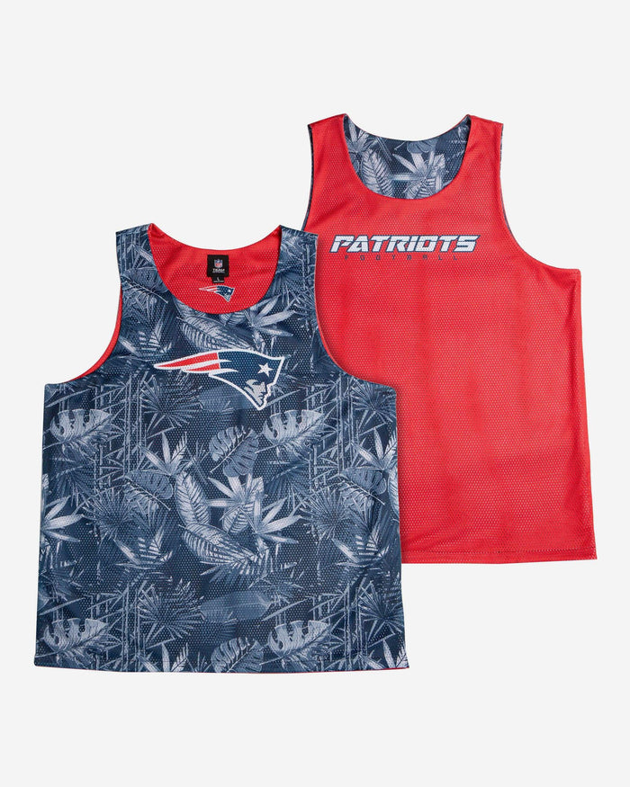 New England Patriots Reversible Floral Change-Up Sleeveless Top FOCO - FOCO.com