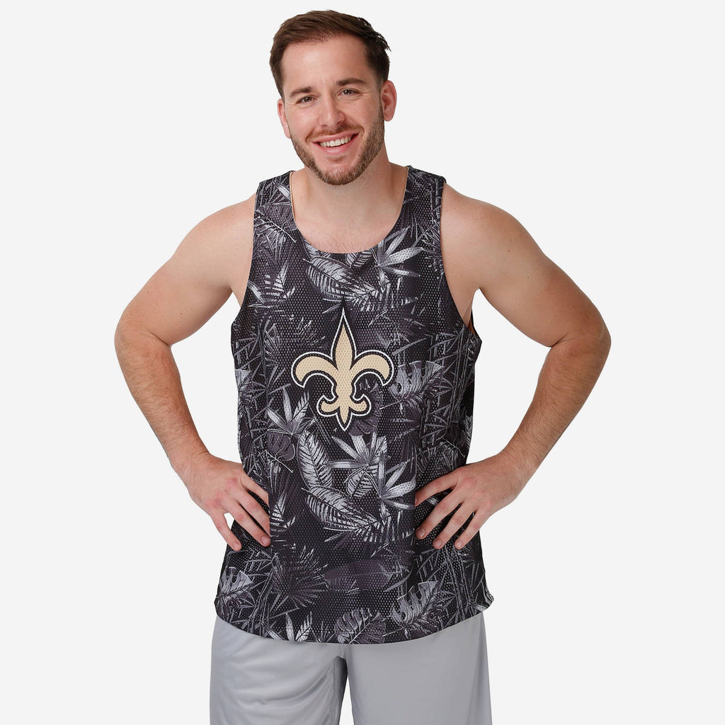 New Orleans Saints Reversible Floral Change-Up Sleeveless Top FOCO S - FOCO.com