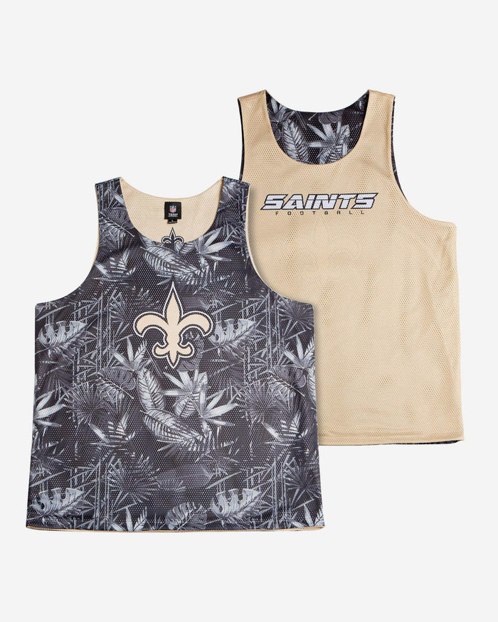 New Orleans Saints Reversible Floral Change-Up Sleeveless Top FOCO - FOCO.com