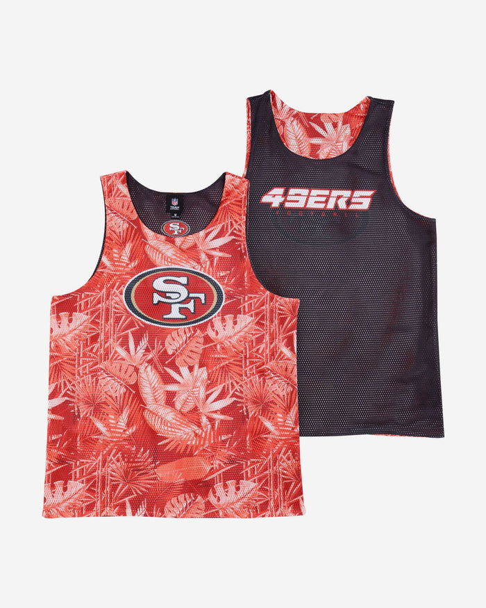 San Francisco 49ers Reversible Floral Change-Up Sleeveless Top FOCO - FOCO.com