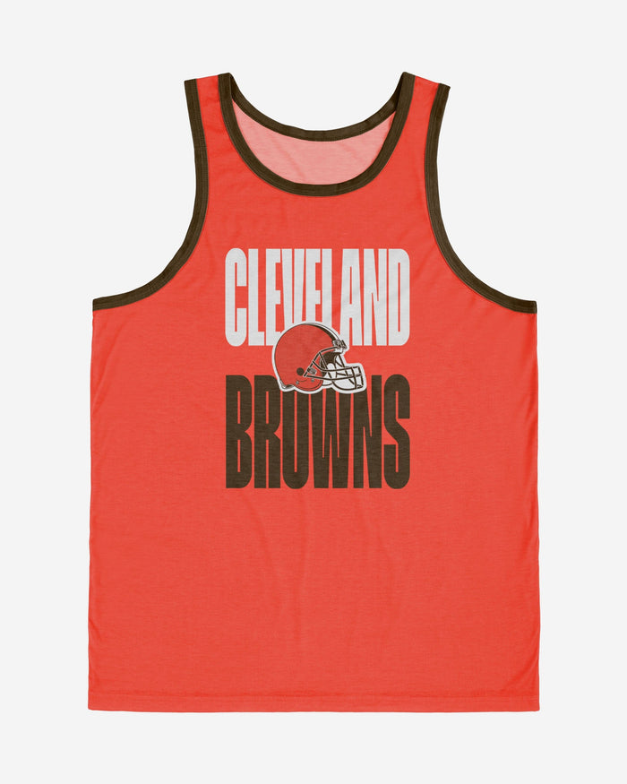 Cleveland Browns Solid Wordmark Sleeveless Top FOCO - FOCO.com