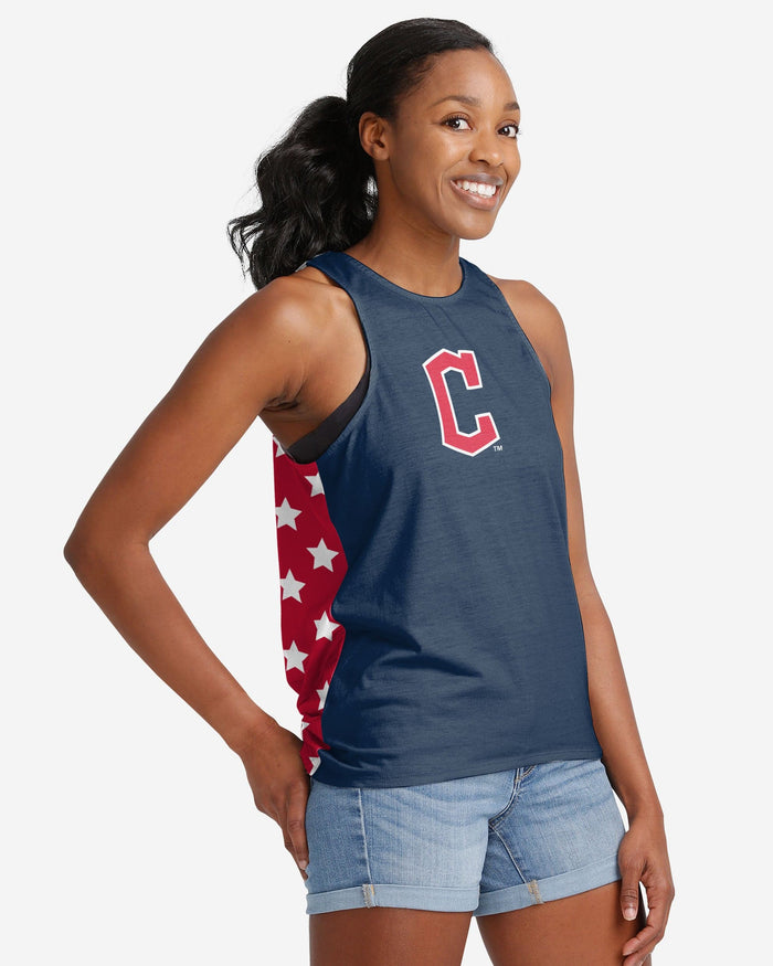Cleveland Guardians Womens Americana Tie-Back Sleevless Top FOCO - FOCO.com
