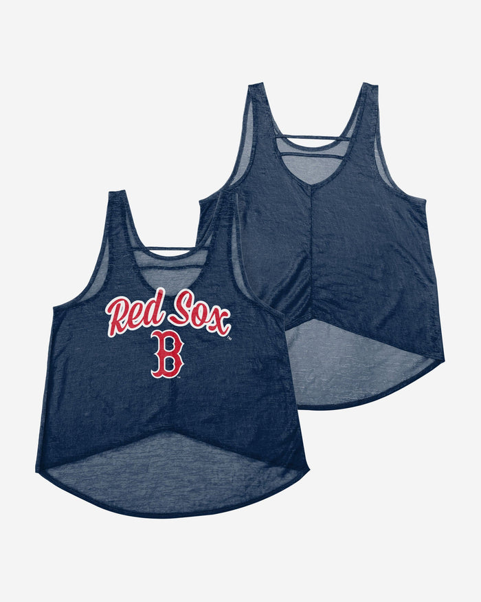Boston Red Sox Womens Burn Out Sleeveless Top FOCO - FOCO.com