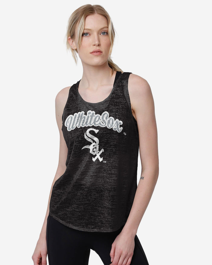 FOCO Chicago White Sox Womens Burn Out Sleeveless Top, Size: M