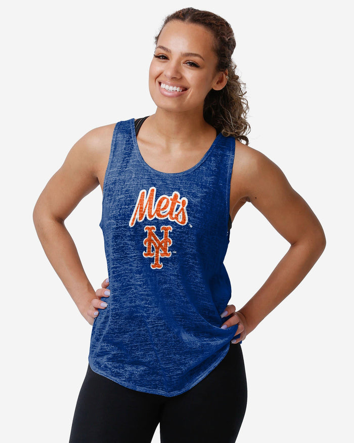 FOCO New York Mets Womens Burn Out Sleeveless Top, Size: 2XL