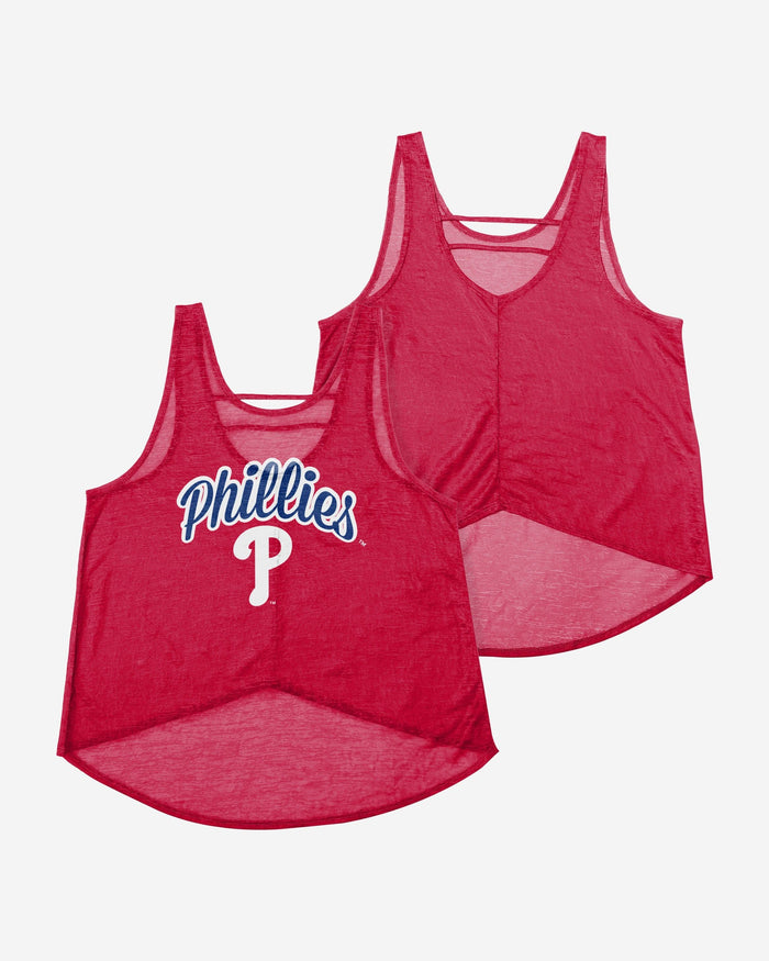 Philadelphia Phillies Womens Burn Out Sleeveless Top FOCO - FOCO.com