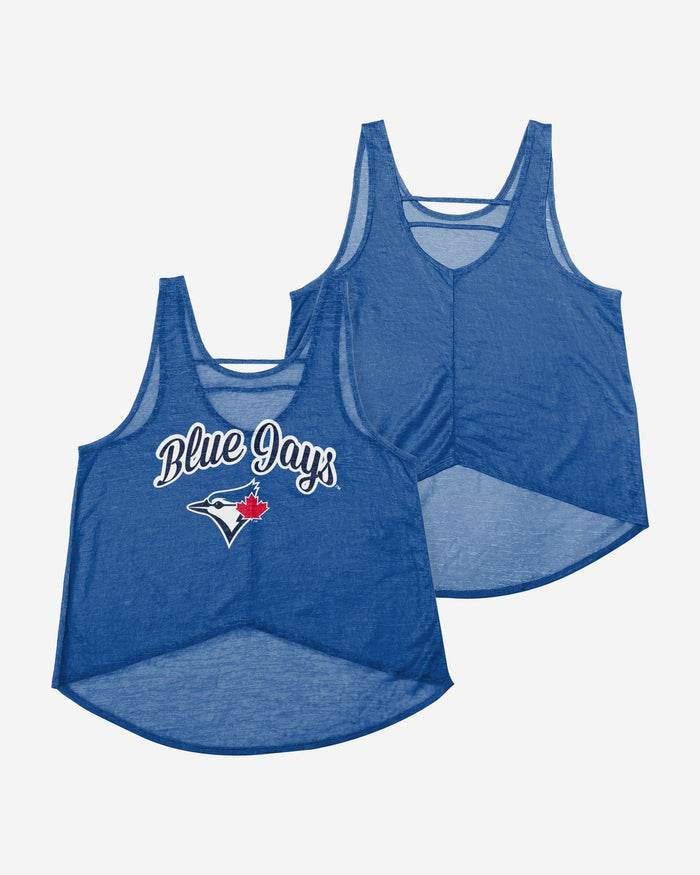 Toronto Blue Jays Womens Burn Out Sleeveless Top FOCO - FOCO.com
