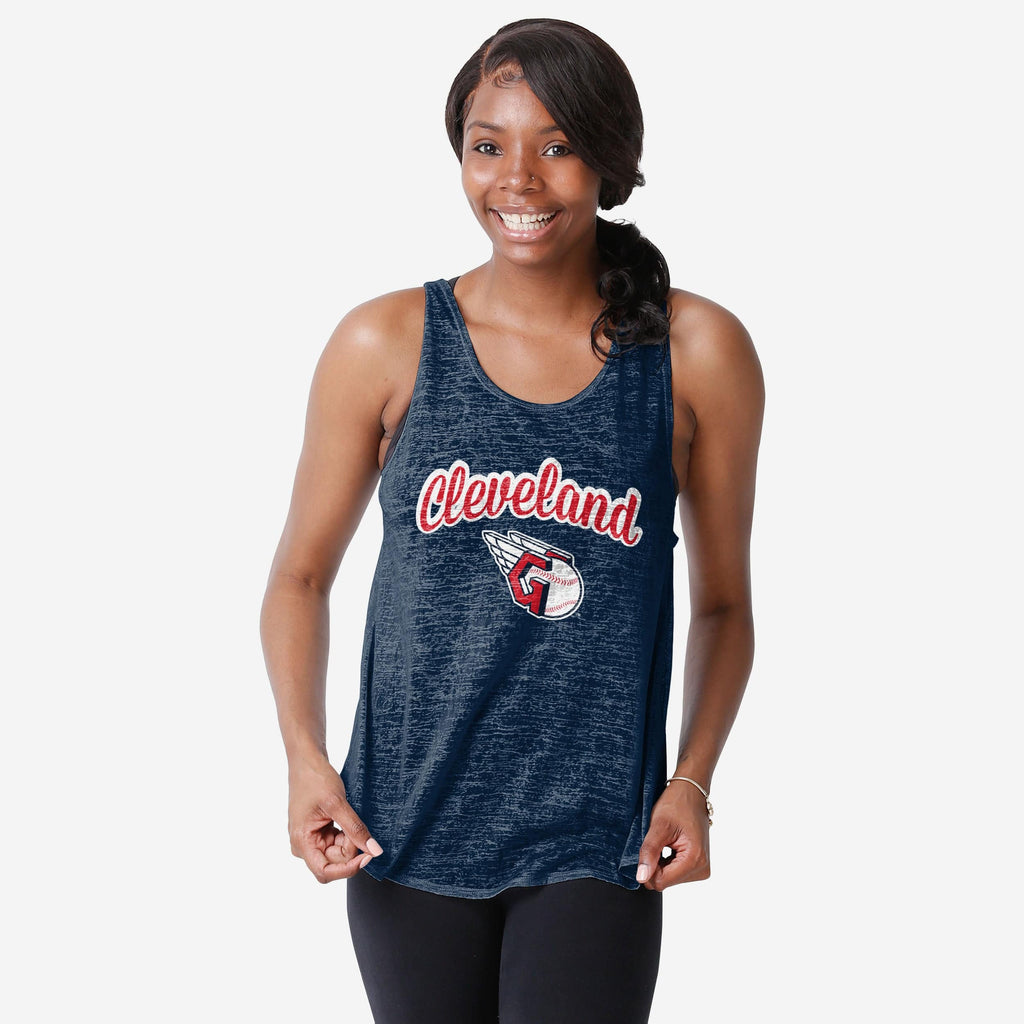 Cleveland Guardians Womens Burn Out Sleeveless Top FOCO S - FOCO.com