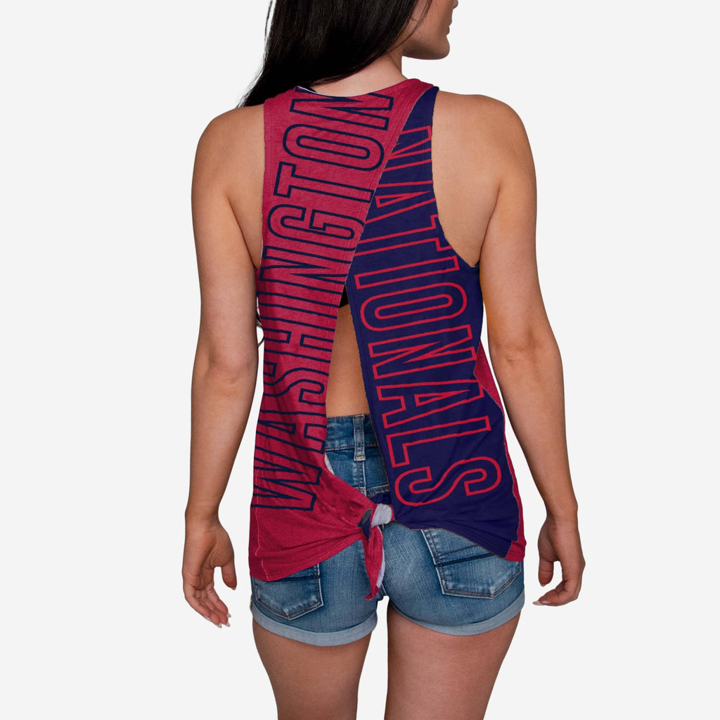 Washington Nationals 2019 World Series Champions Womens Tie-Breaker Sleeveless Top FOCO S - FOCO.com