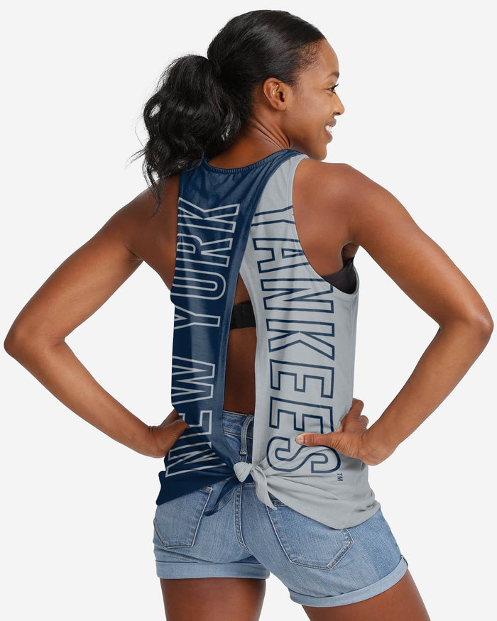 New York Yankees Womens Tie-Breaker Sleeveless Top FOCO S - FOCO.com