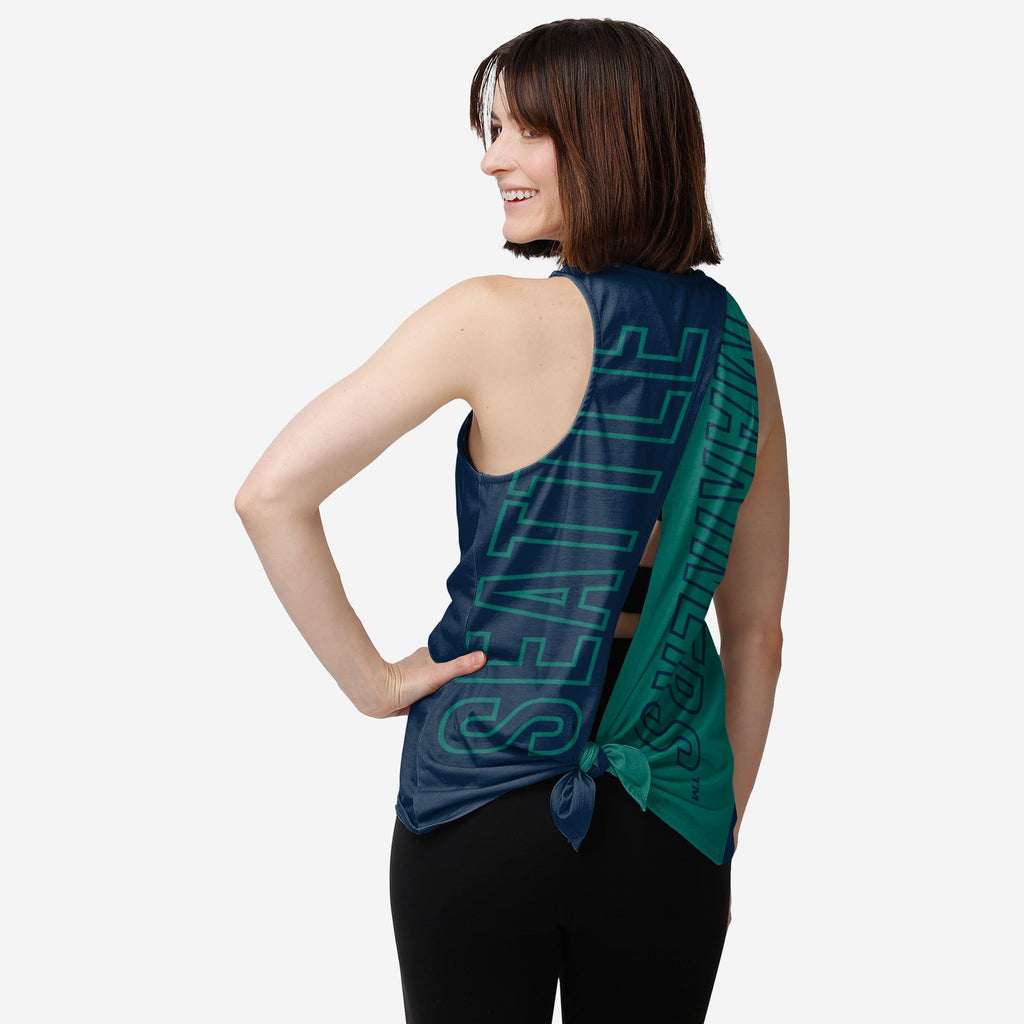 Seattle Mariners Womens Tie-Breaker Sleeveless Top FOCO S - FOCO.com