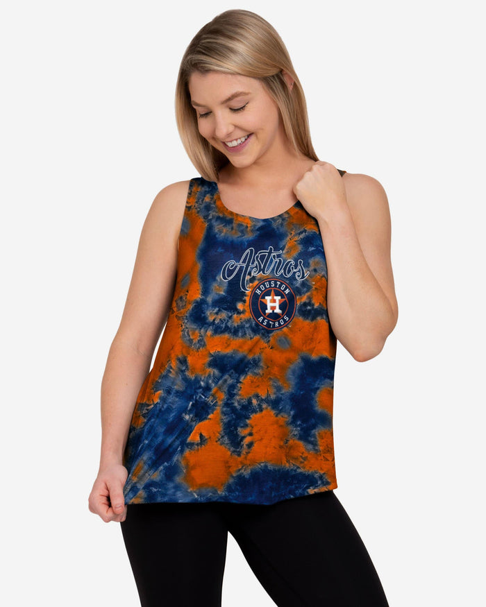 Houston Astros Womens To Tie-Dye For Sleeveless Top FOCO S - FOCO.com