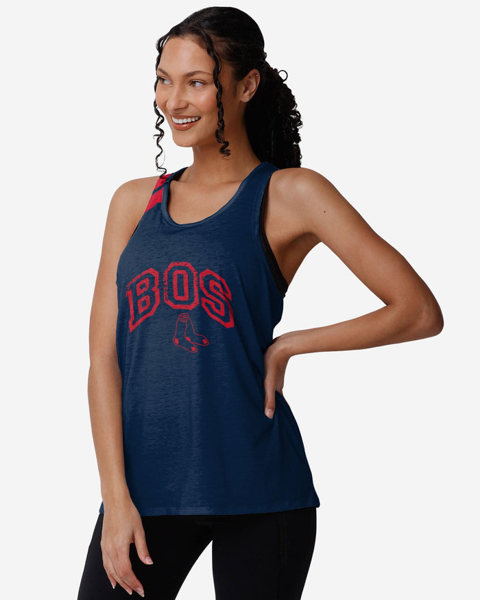 Boston Red Sox Womens Team Twist Sleeveless Top FOCO S - FOCO.com