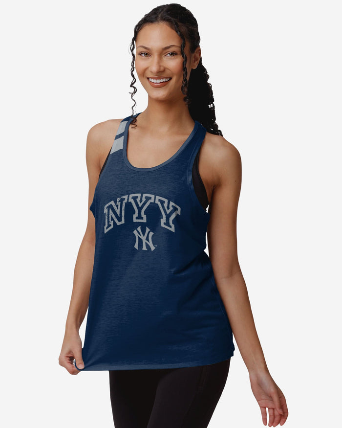 New York Yankees Womens Team Twist Sleeveless Top FOCO S - FOCO.com
