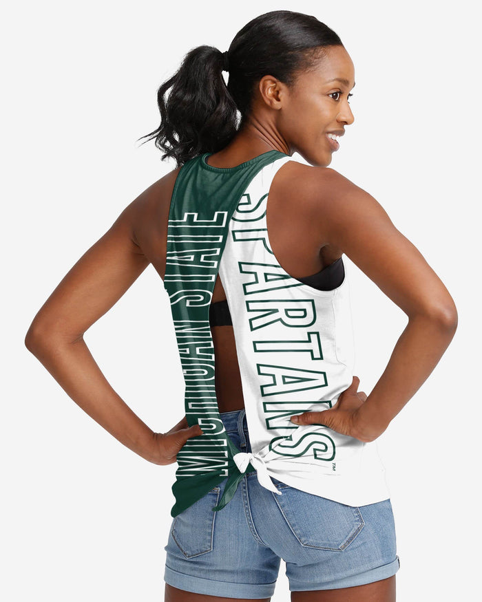 Michigan State Spartans Womens Tie-Breaker Sleeveless Top FOCO S - FOCO.com