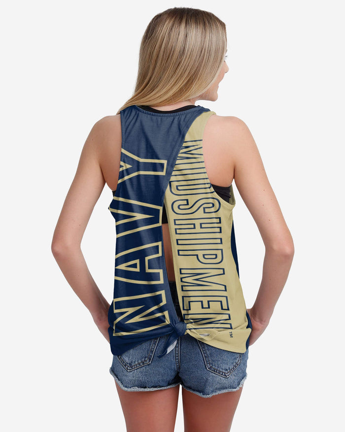 Navy Midshipmen Womens Tie-Breaker Sleeveless Top FOCO S - FOCO.com