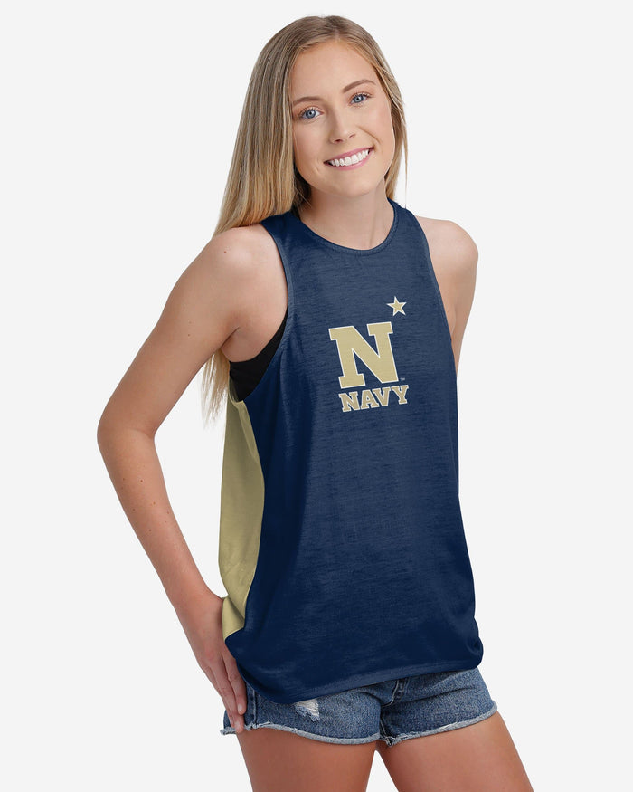 Navy Midshipmen Womens Tie-Breaker Sleeveless Top FOCO - FOCO.com