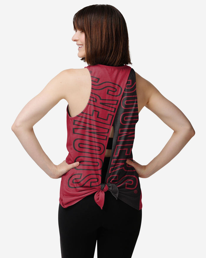 Oklahoma Sooners Womens Tie-Breaker Sleeveless Top FOCO S - FOCO.com