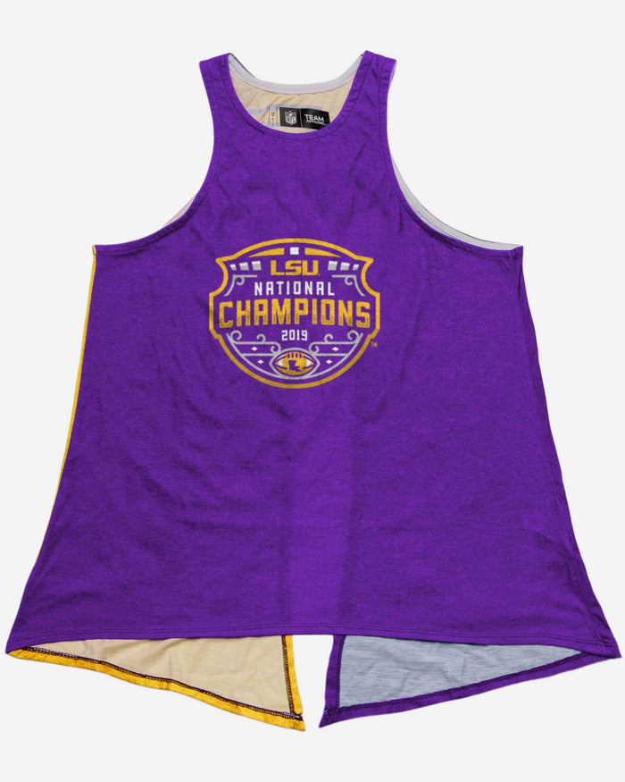 LSU Tigers 2019 Football National Champions Womens Tie-Breaker Sleeveless Top FOCO - FOCO.com