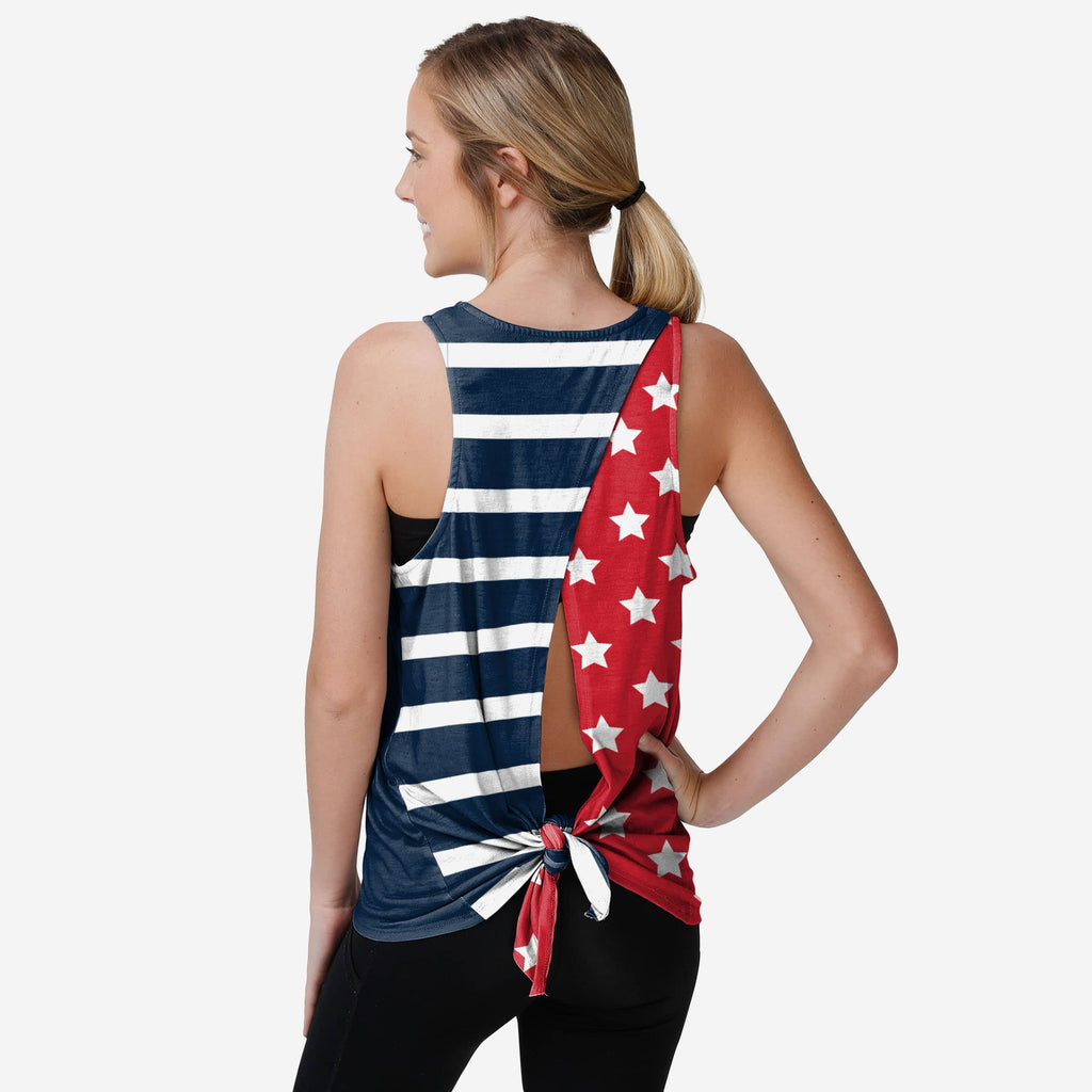 New England Patriots Womens Americana Tie-Breaker Sleeveless Top FOCO S - FOCO.com