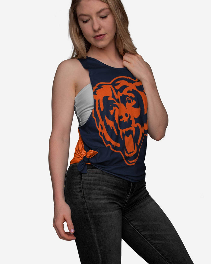 Chicago Bears Womens Side-Tie Sleeveless Top FOCO S - FOCO.com