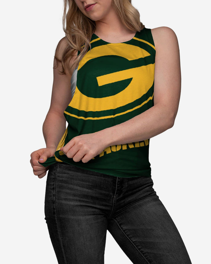 Green Bay Packers Womens Side-Tie Sleeveless Top FOCO - FOCO.com