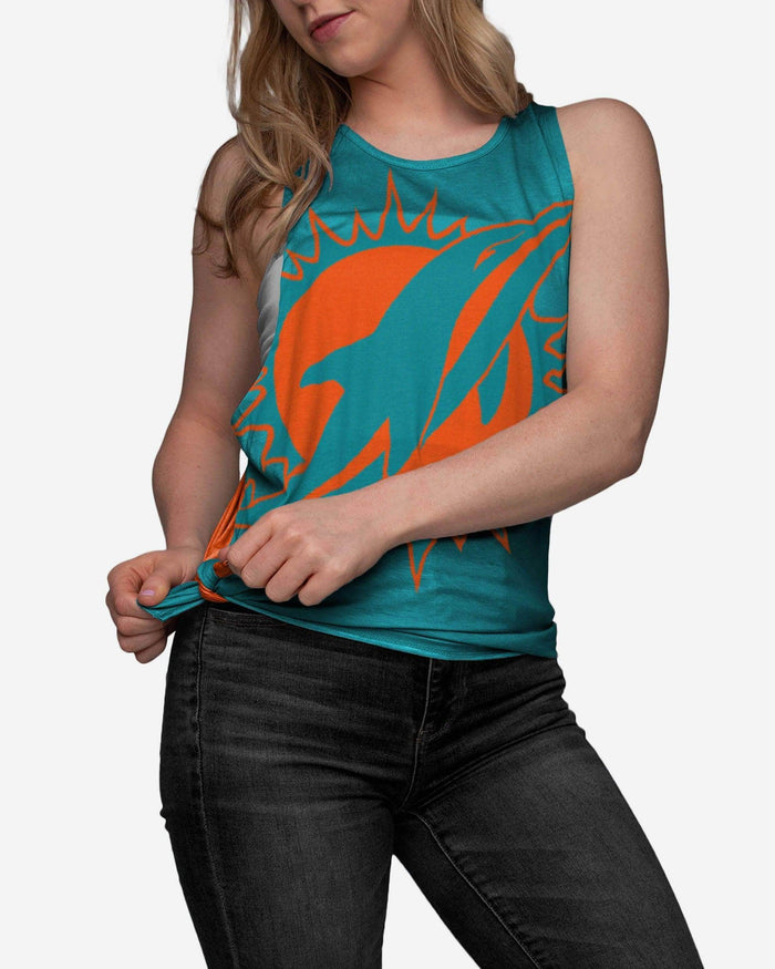 Miami Dolphins Womens Side-Tie Sleeveless Top FOCO - FOCO.com