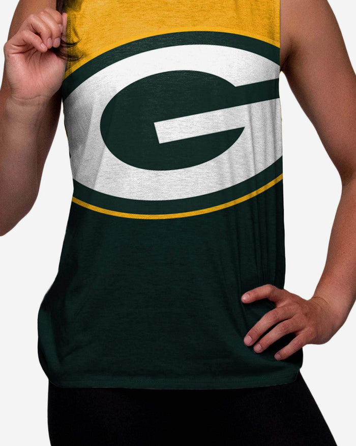 Green Bay Packers Womens Strapped V-Back Sleeveless Top FOCO - FOCO.com