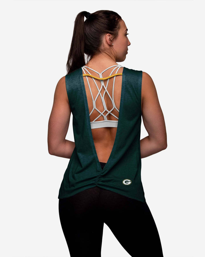 Green Bay Packers Womens Strapped V-Back Sleeveless Top FOCO - FOCO.com