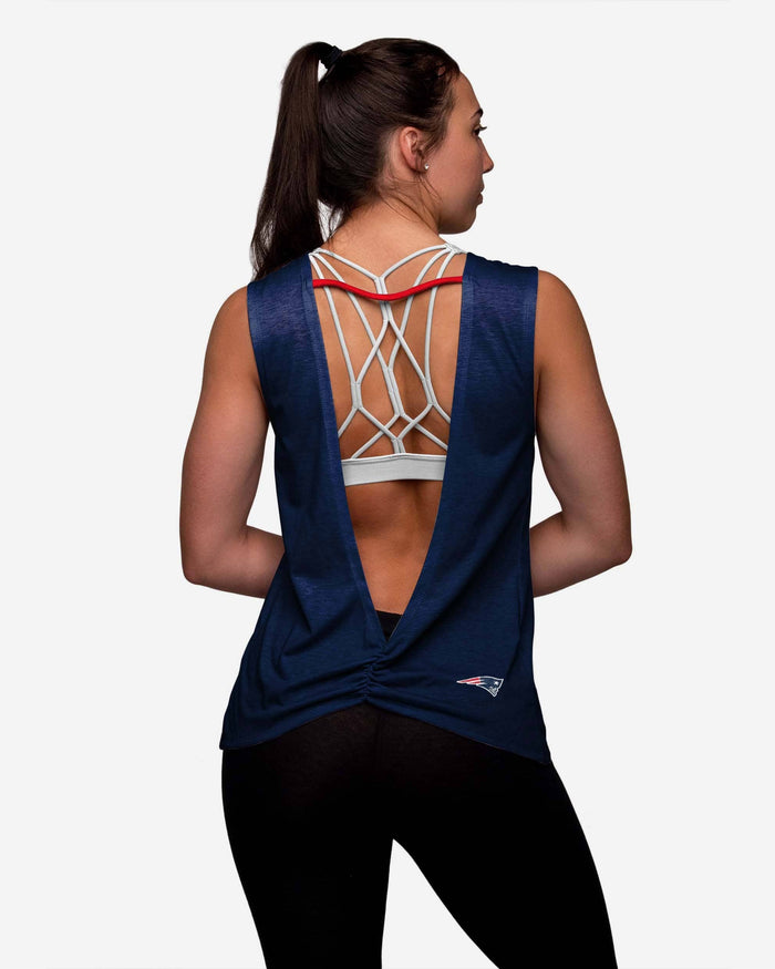 New England Patriots Womens Strapped V-Back Sleeveless Top FOCO - FOCO.com