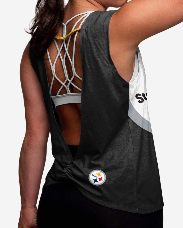 Pittsburgh Steelers Womens Strapped V-Back Sleeveless Top FOCO - FOCO.com