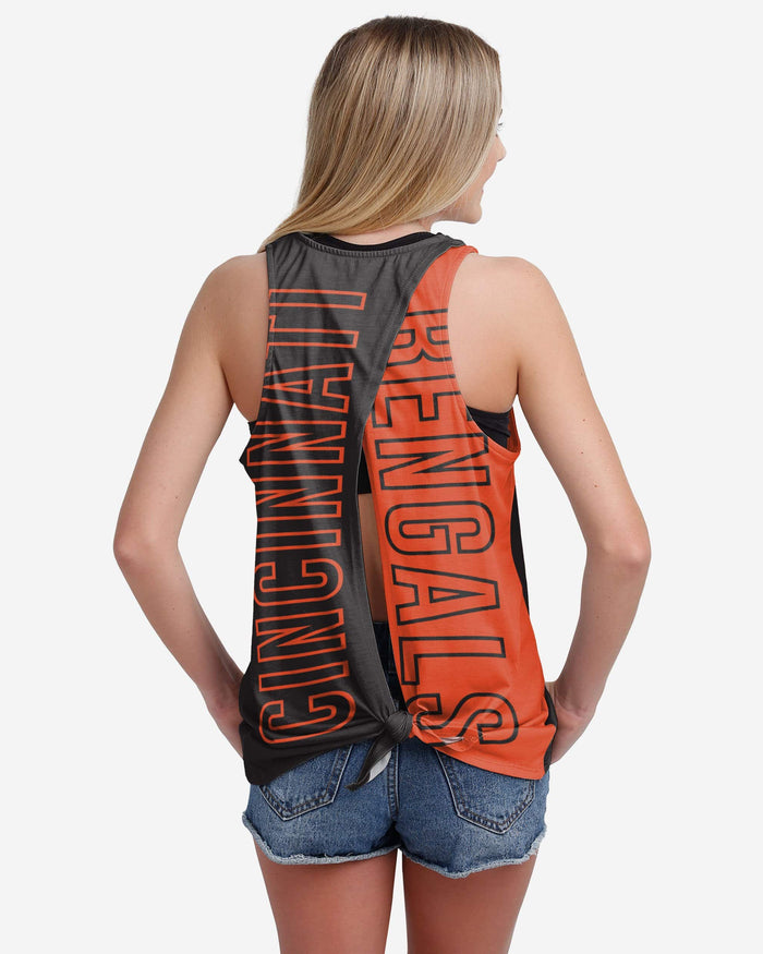 Cincinnati Bengals Womens Tie-Breaker Sleeveless Top FOCO S - FOCO.com